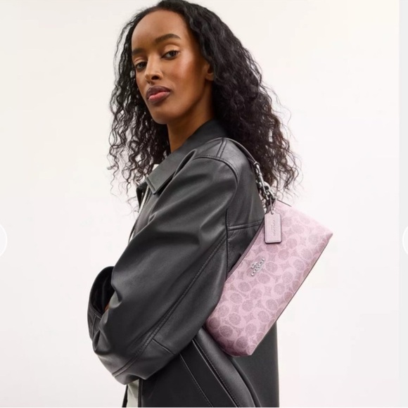 Coach Charlotte Shoulder Bag In Metallic Signature Canvas NWT - Picture 2 of 3